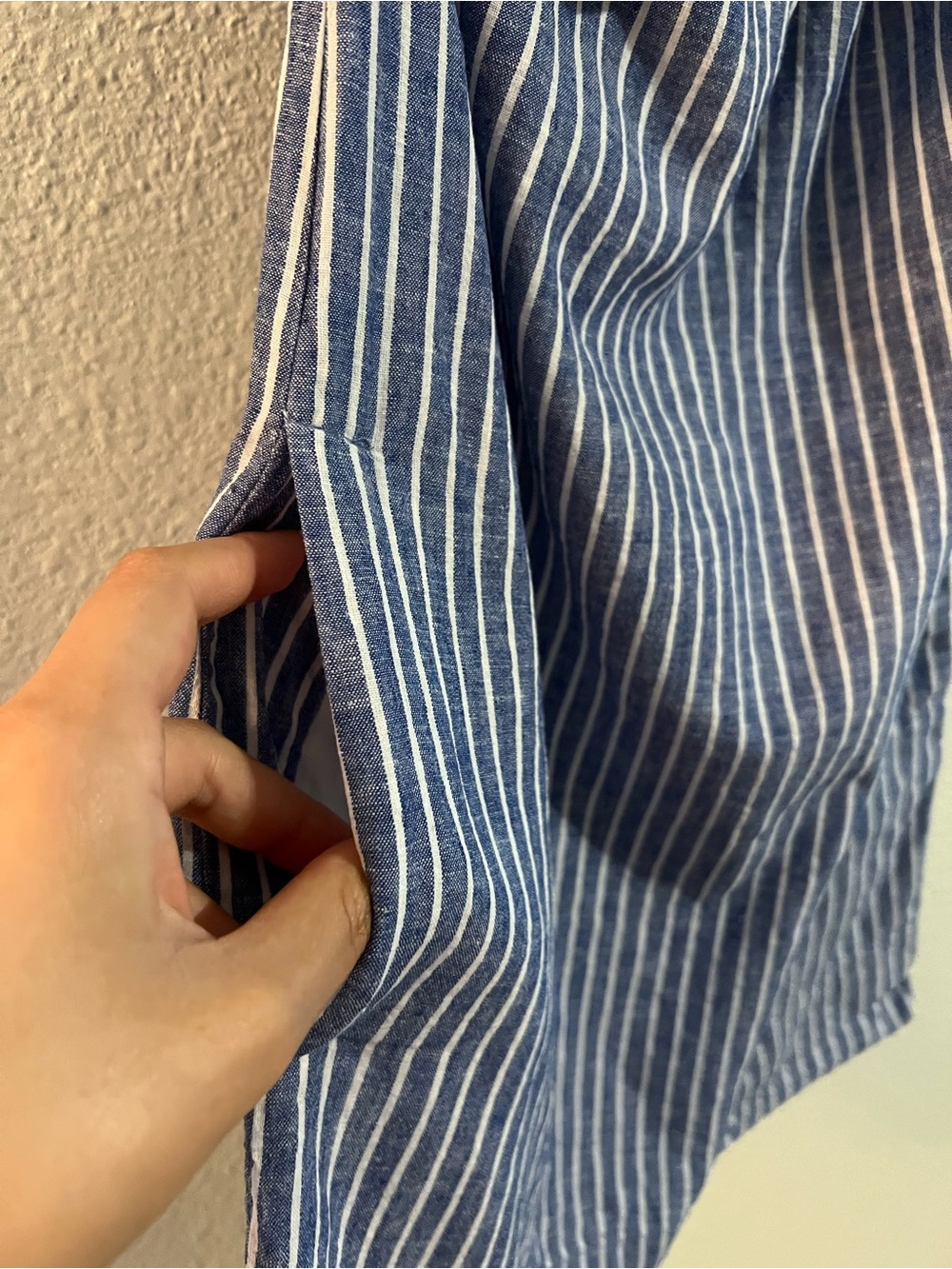 Madewell Blue and White Striped One-Shoulder Dress - Picture 4 of 8